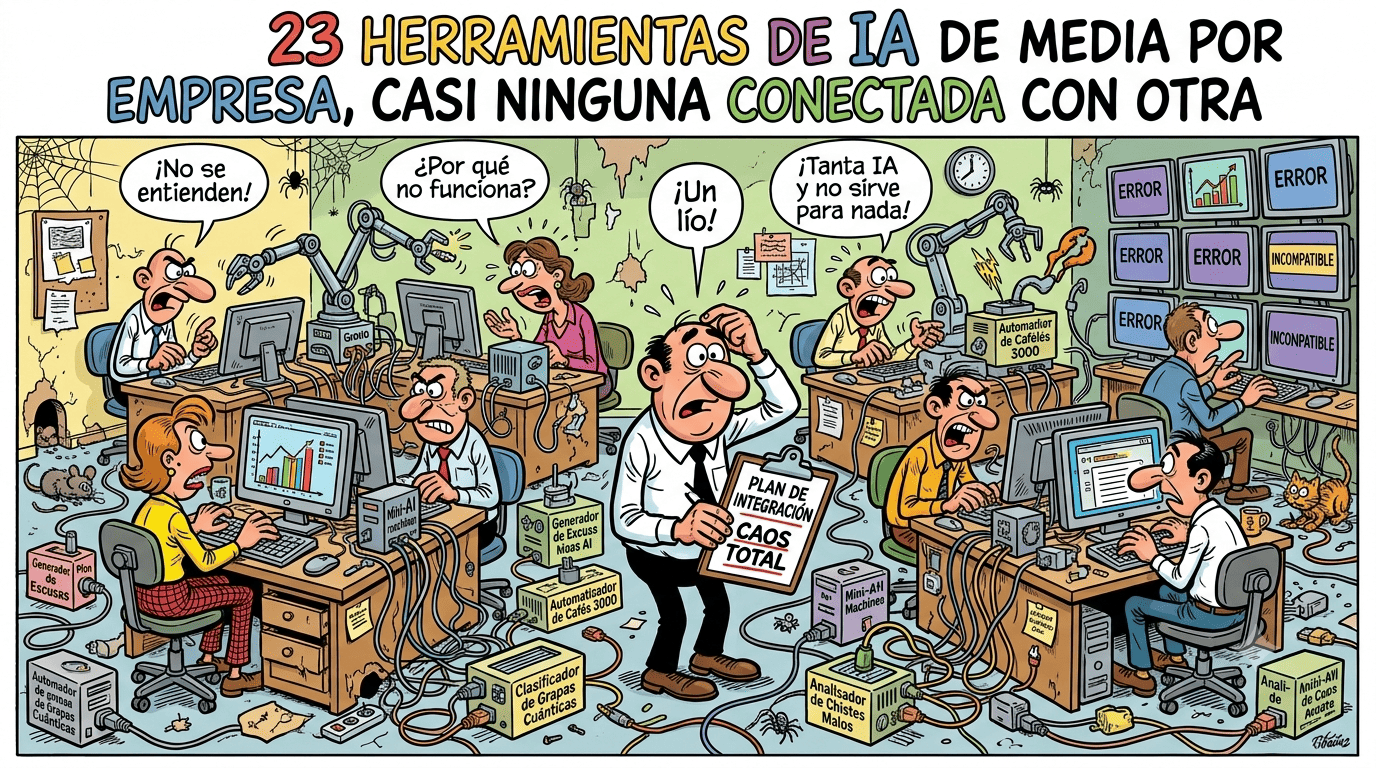 Muchas herramientas de IA y nada conectado: por qué frena a las empresas medianas
